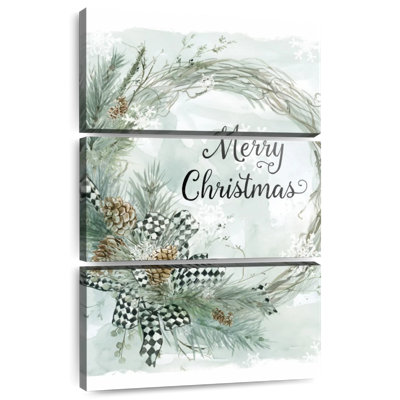 Couronne de pin Lelend Merry Christmas
