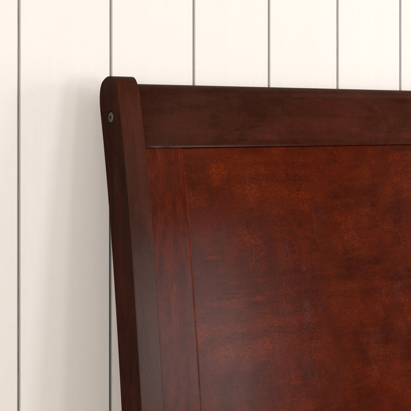 Yailynn Solid Wood Sleigh Storage Bed, Queen, Walnut