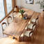 Bushey Rectangular Solid Wood Dining Table and Chair Set in Original Wood Colour-1596403989