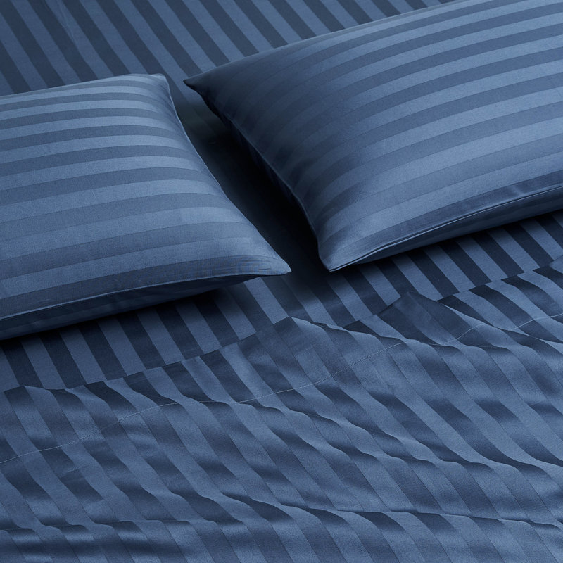 The Sheet Lab Regal Dreams Sheet Sets, Twin Sheet Set with 1 Pillowcase, Navy