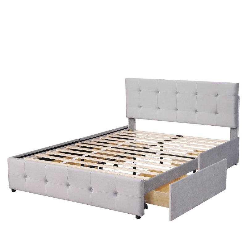 Rowyn Bed, Grau