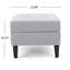 Repose-pieds rectangulaire capitonné en tissu
