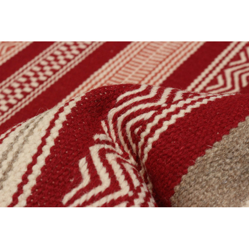 Boho Red Kilim 5'1" x 7'5"