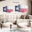 «Wooden Texas Flag Wall Art», reproduction d'art sur toile-35757392