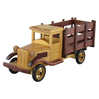 Wooden Delivery Truck Wine Bottle Holder