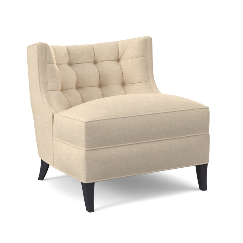 Social Tufted Slipper Chair, Margaret Tangelo, Vintage Ebony
