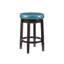 Tabouret rembourré pivotant avec structure en bois massif Baylis-44944665-19293860