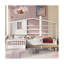 Lit superposé en bois massif blanc Wood House Bed
