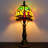 Small Tiffany Lamp Mini Stained Glass Accent Table Lamp Dragonfly Style 6X14.6 Inch-2006906199