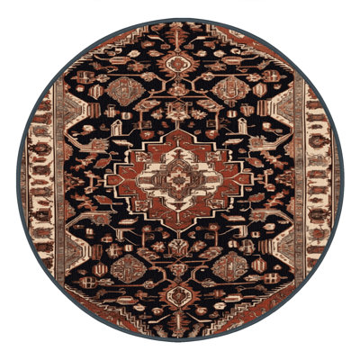 Machine Washable Persian Brown Area Rug