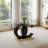 7-Piece Glass Dining Table Set, 70“ Clear Tempered Glass Table with OC-Shaped Base and 6 Tufted Velvet Dining Chairs-1860869163-1860869167