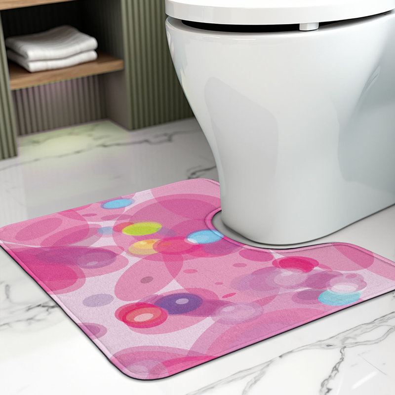 Tapis de salle de bain rose en U 20 po Rose