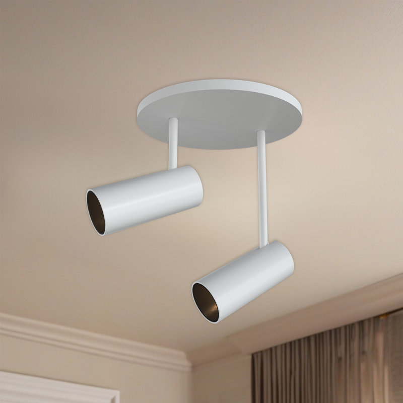 2 - Light LED Spotlight, 5" H x 4.75" W x 4.75" D, White