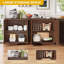 Buffet 62 "avec tablettes réglables Farmhouse Buffet, noyer foncé