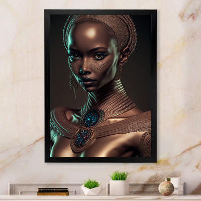 «Cristy Tribal African Woman V», reproduction sur toile