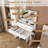 Large Mirror Makeup Vanity Desk with Built-in Power Outlet & Hair Dryer Holder, Modern White Dressing Table with 3-Color Dimmable Lighted Mirror-1142416382