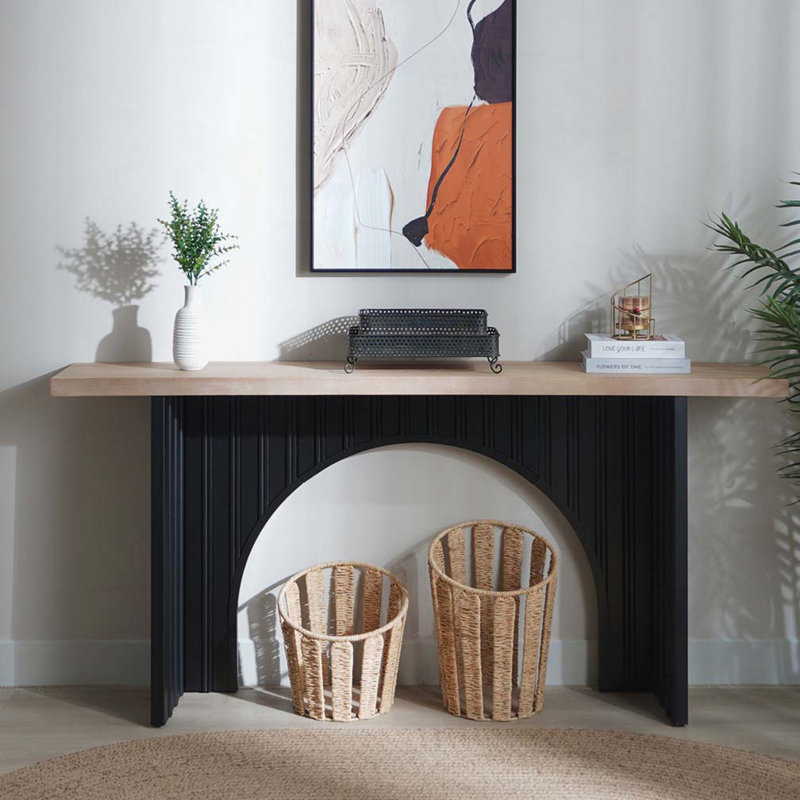 Console avec base en arche noire