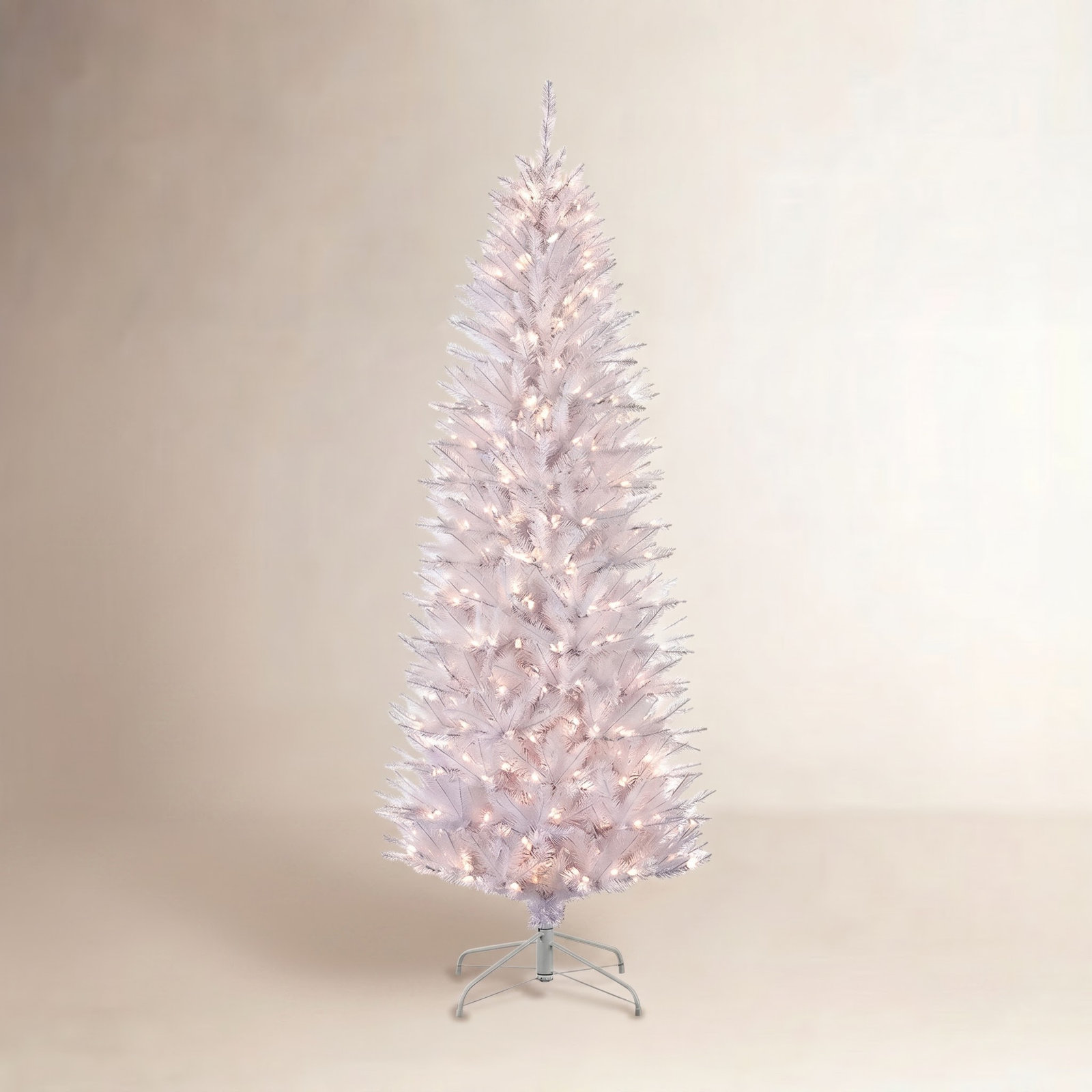 Hattaway Lighted Artificial Christmas Tree, 6.5' H