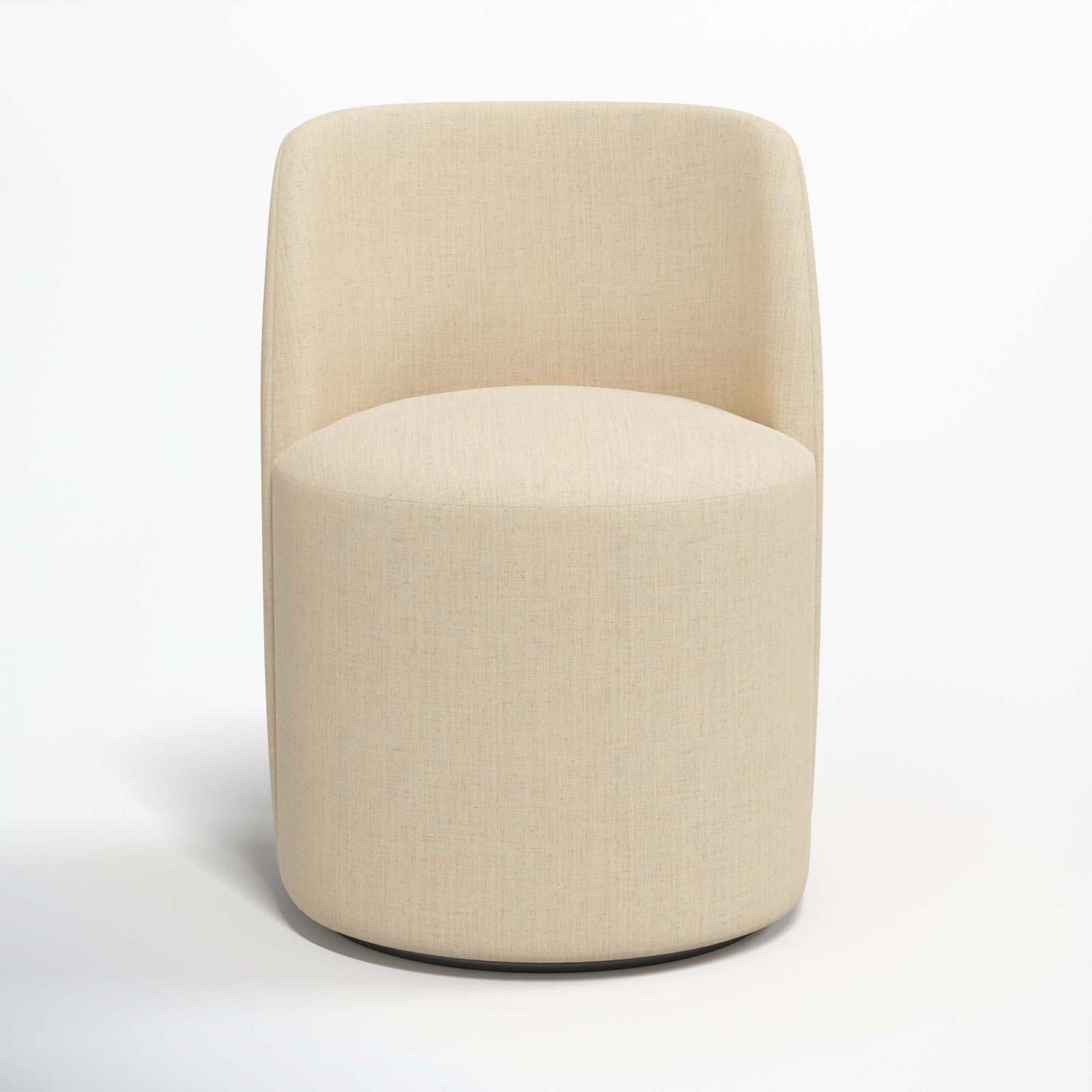 Begonia Swivel Side Chair, Classic Linen Linen