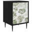  Bedside Cabinet Black Oak Engineered Wood Nightstand Bedroom Furniture