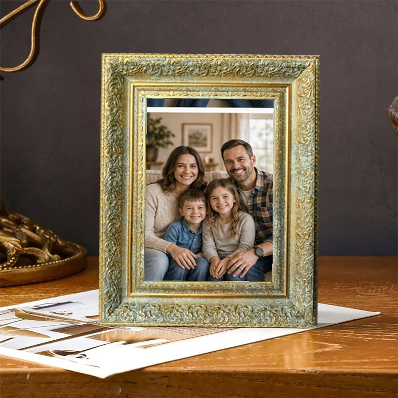 Cadre photo décoratif doré antique 3 pièces pour photos et décor de bureau 11 po x 14 po, Antique Gold, 3, 11" W x 14" H