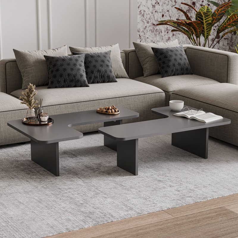 Toro Coffee Table Set Black, Black