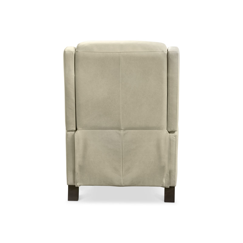 Bernhardt Hampton Leather Recliner, Cream, Olive Leather