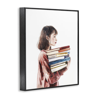 The Book Bearer Girl Framed Giclee, design by Svetlana Aleynikova