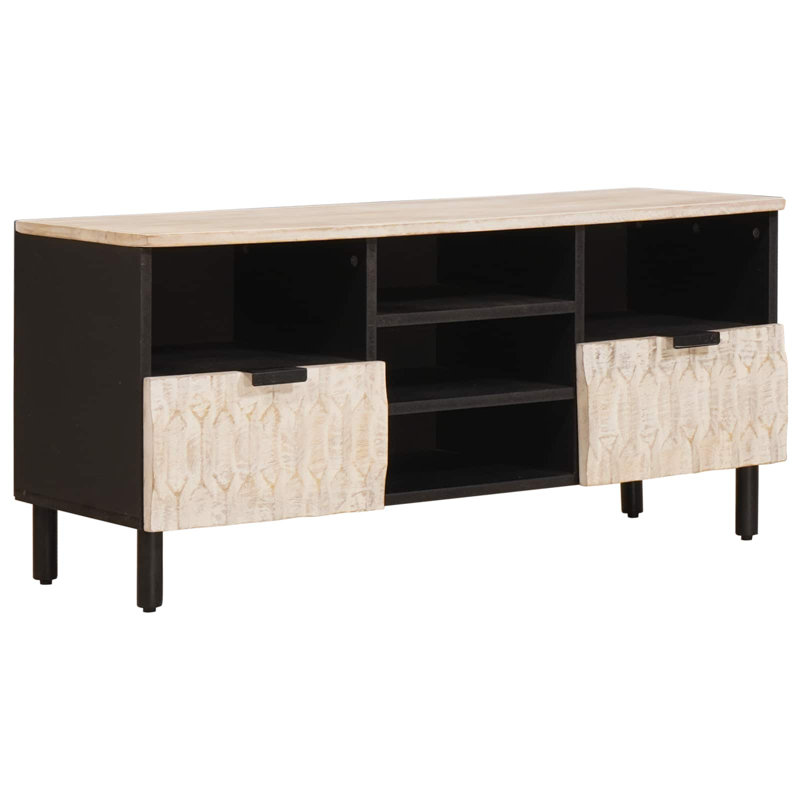 Unfinished TV Stand for TVs up to 88", White Wash 