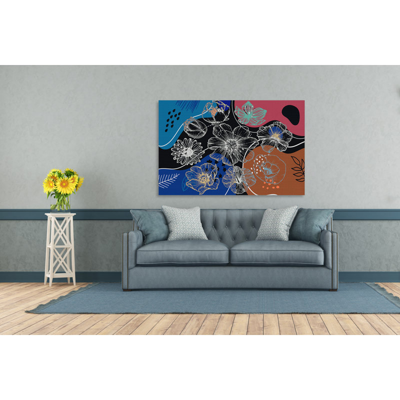 Boho Bloom I - impression sur toile tendue, H 12 po x l 18 po x P 1,5 po