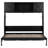 Full Size Murphy Bed with Storage Cabinets, Black