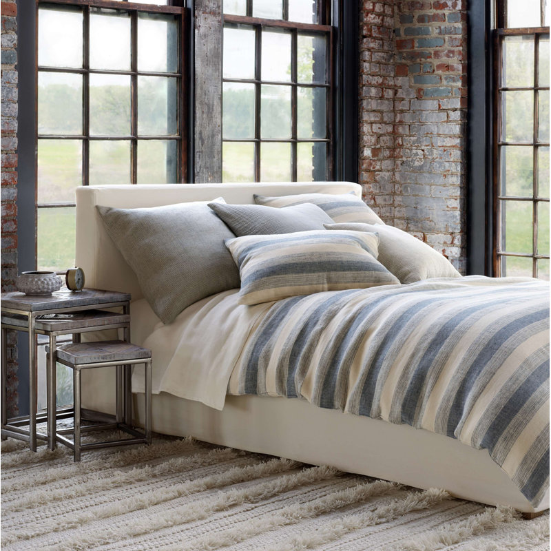 Zhara Stripe Ivory Handwoven Performance Rug, Rectangle 9'6" x 13'6"