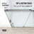 VIGO Amada 56"–60" W x 74" H Frameless Sliding Shower Door in Chrome with Clear Tempered Glass-124638807