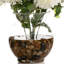 7 têtes de fleurs de souci en soie dans un vase en verre transparent avec eau artificielle et pierre de rivière-1224629374