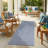 Kraatz Floral Navy Blue Ivory Indoor Outdoor Area Rug-1747045947