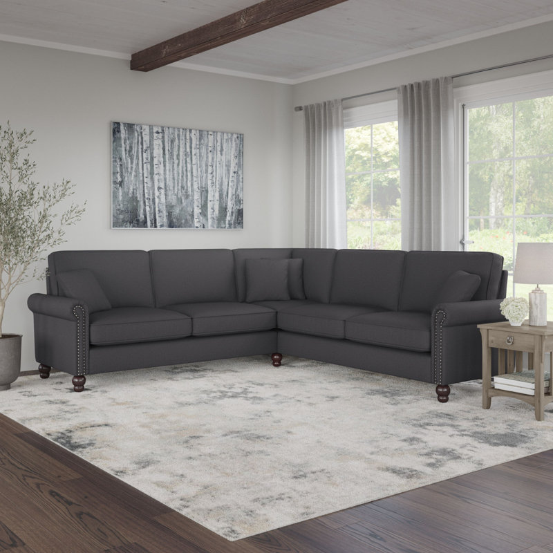 Canapé modulaire Atifah, Beige, H 36 po x l 99 po x P 99 po
