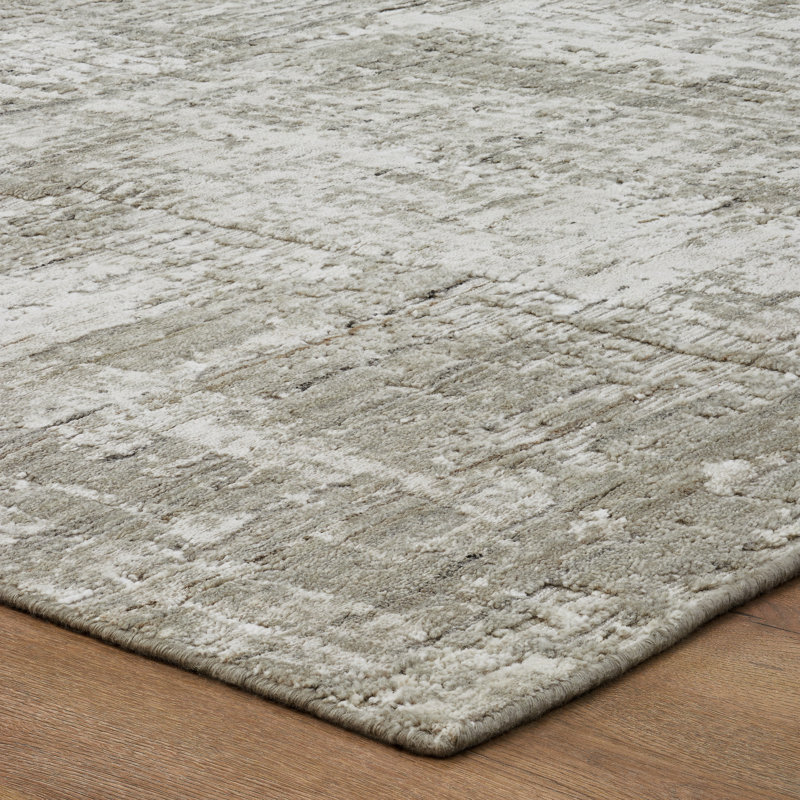Kaiser Taupe Hand-Loomed Modern Area Rug, Rectangle 7'6" x 9'6"