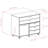 Wood Halifax Cabinet, 2 Large Drawer with 3 Small Drawer, White