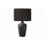 Lampe de table, éclairage, céramique noire, abat-jour noir, contemporain