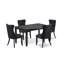 Ensemble de salle à manger 7 pièces comprenant une table de salle à manger rectangulaire et 6 chaises Parson rembourrées en polyester-130188972-130188975-130188976