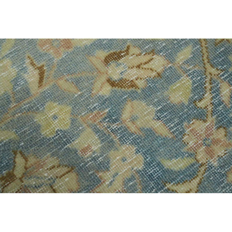 Tapis bleu antique antique 8 x 12