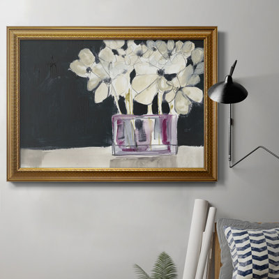 «White Flowers in Fuchsia I», reproduction d'art sur toile