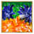 Toile avec cadre flottant or