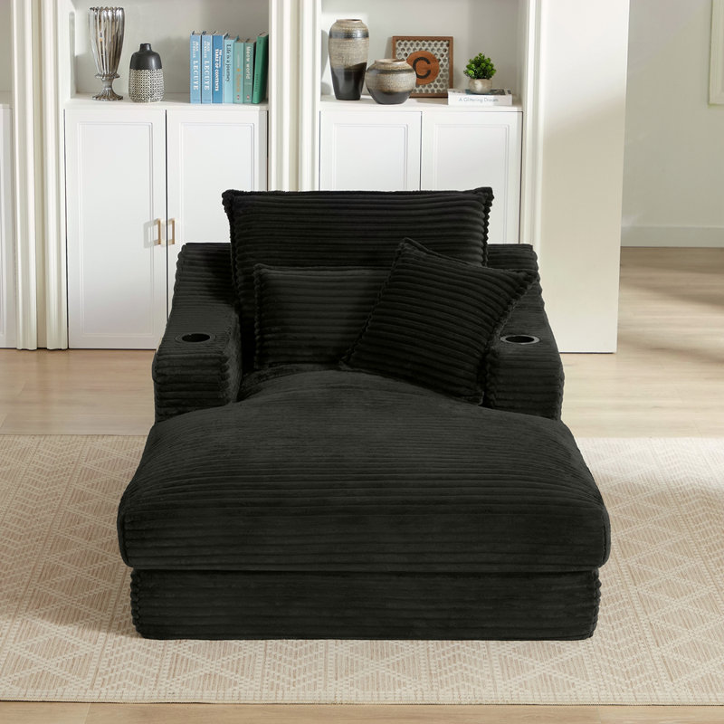 Canapé à compression confortable de 47,24 pouces de style moderne avec coussin unique, chaise longue pour salon, chambre à coucher, appartement, bureau