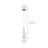 1 -Light Natural Stone Elongated Pendant Light