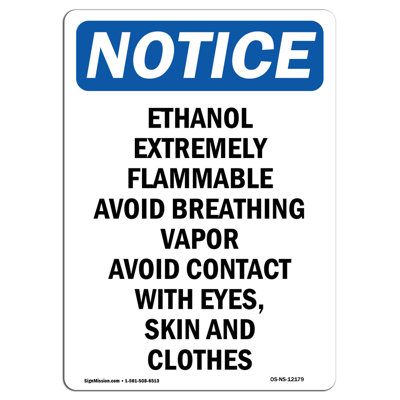 Ethanol Extremely Flammable Avoid Sign