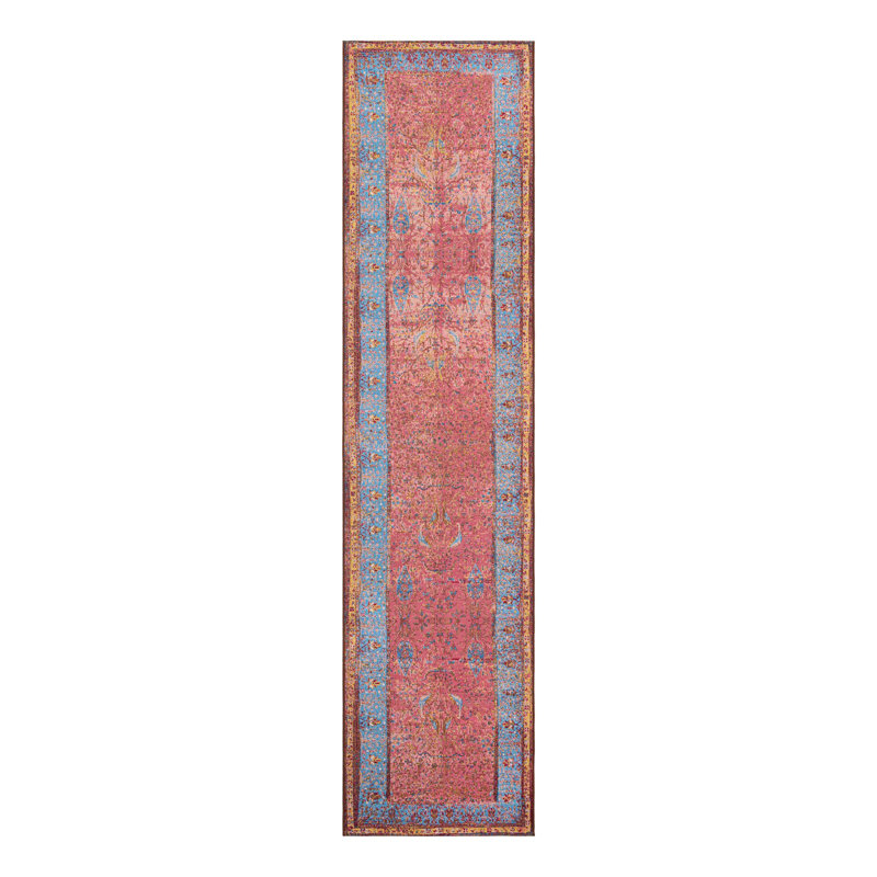 Indoor/Outdoor Traditional Area Rug, Runner 2'7" x 12'