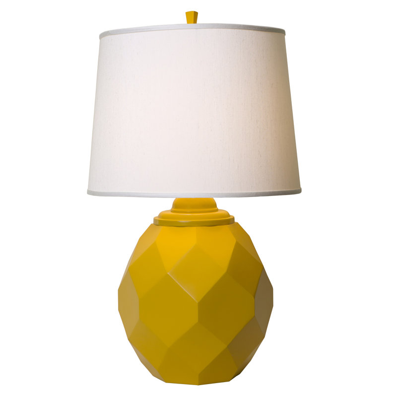 Metal Table Lamp, Satin Yellow