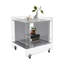 Table de bout à roulettes transparente en acrylique avec roulettes verrouillables Table de bout mobile multifonctionnelle à 2 niveaux pour salon, chambre, bureau à domicile
