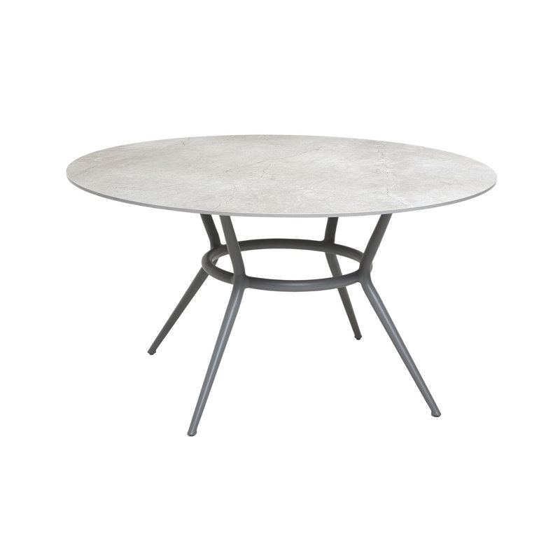 Joy Outdoor Round Dining Table, Gray, Lava Gray